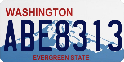 WA license plate ABE8313
