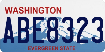 WA license plate ABE8323