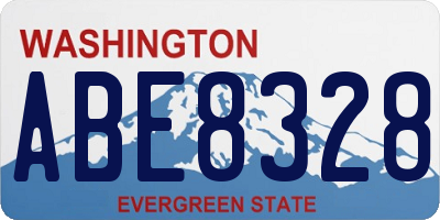 WA license plate ABE8328
