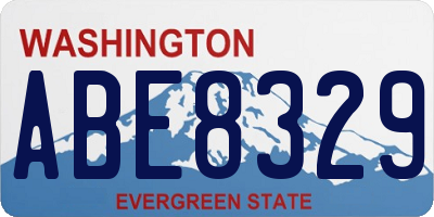 WA license plate ABE8329