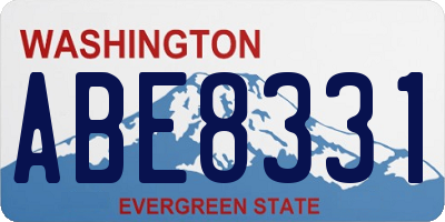 WA license plate ABE8331