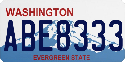 WA license plate ABE8333
