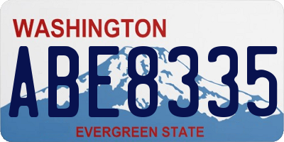 WA license plate ABE8335