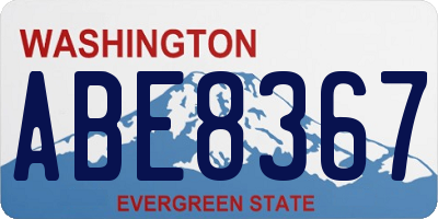 WA license plate ABE8367