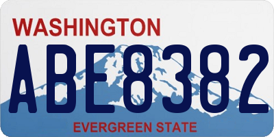 WA license plate ABE8382