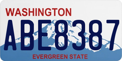 WA license plate ABE8387