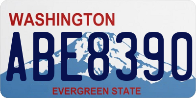 WA license plate ABE8390