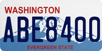 WA license plate ABE8400