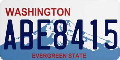 WA license plate ABE8415