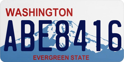 WA license plate ABE8416