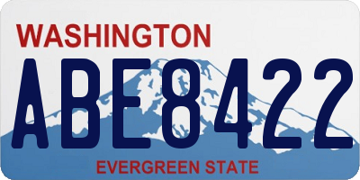 WA license plate ABE8422