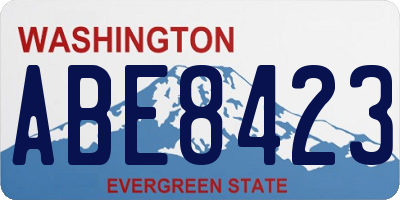 WA license plate ABE8423