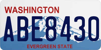 WA license plate ABE8430