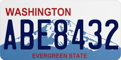 WA license plate ABE8432