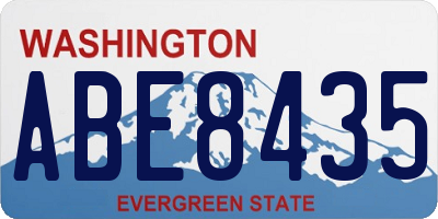 WA license plate ABE8435