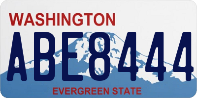 WA license plate ABE8444