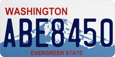 WA license plate ABE8450