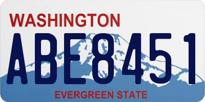 WA license plate ABE8451