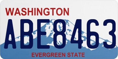 WA license plate ABE8463
