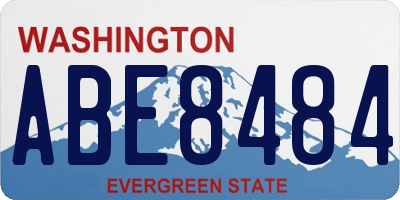 WA license plate ABE8484