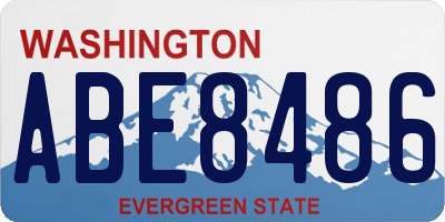 WA license plate ABE8486