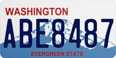 WA license plate ABE8487