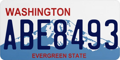 WA license plate ABE8493