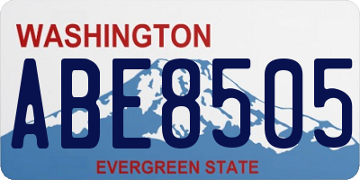 WA license plate ABE8505