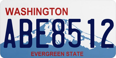 WA license plate ABE8512