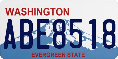 WA license plate ABE8518