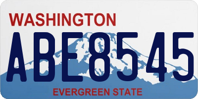 WA license plate ABE8545