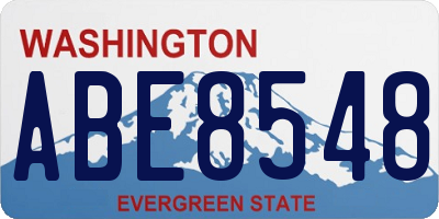 WA license plate ABE8548