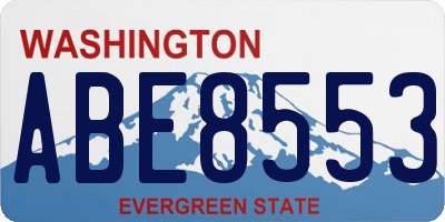 WA license plate ABE8553