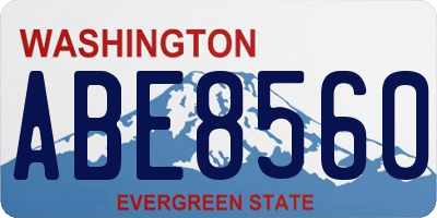 WA license plate ABE8560