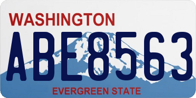 WA license plate ABE8563