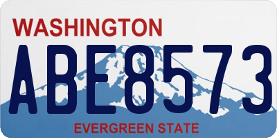 WA license plate ABE8573