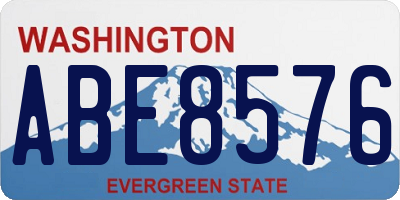WA license plate ABE8576
