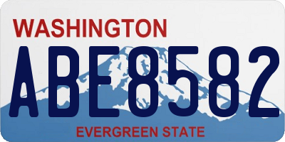 WA license plate ABE8582