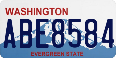 WA license plate ABE8584