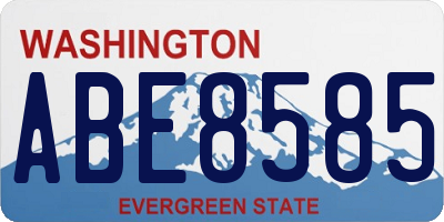 WA license plate ABE8585