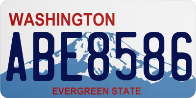 WA license plate ABE8586