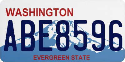 WA license plate ABE8596