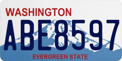 WA license plate ABE8597