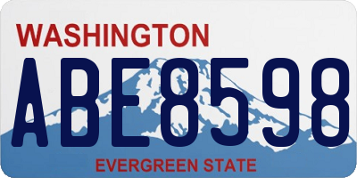 WA license plate ABE8598