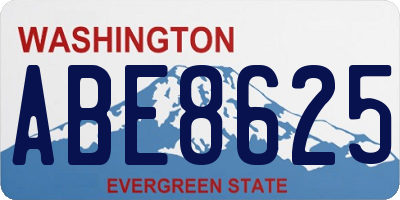 WA license plate ABE8625