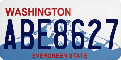 WA license plate ABE8627