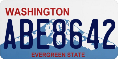 WA license plate ABE8642