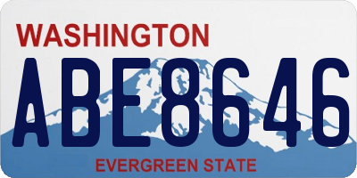 WA license plate ABE8646