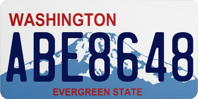 WA license plate ABE8648