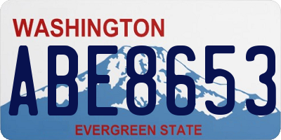 WA license plate ABE8653